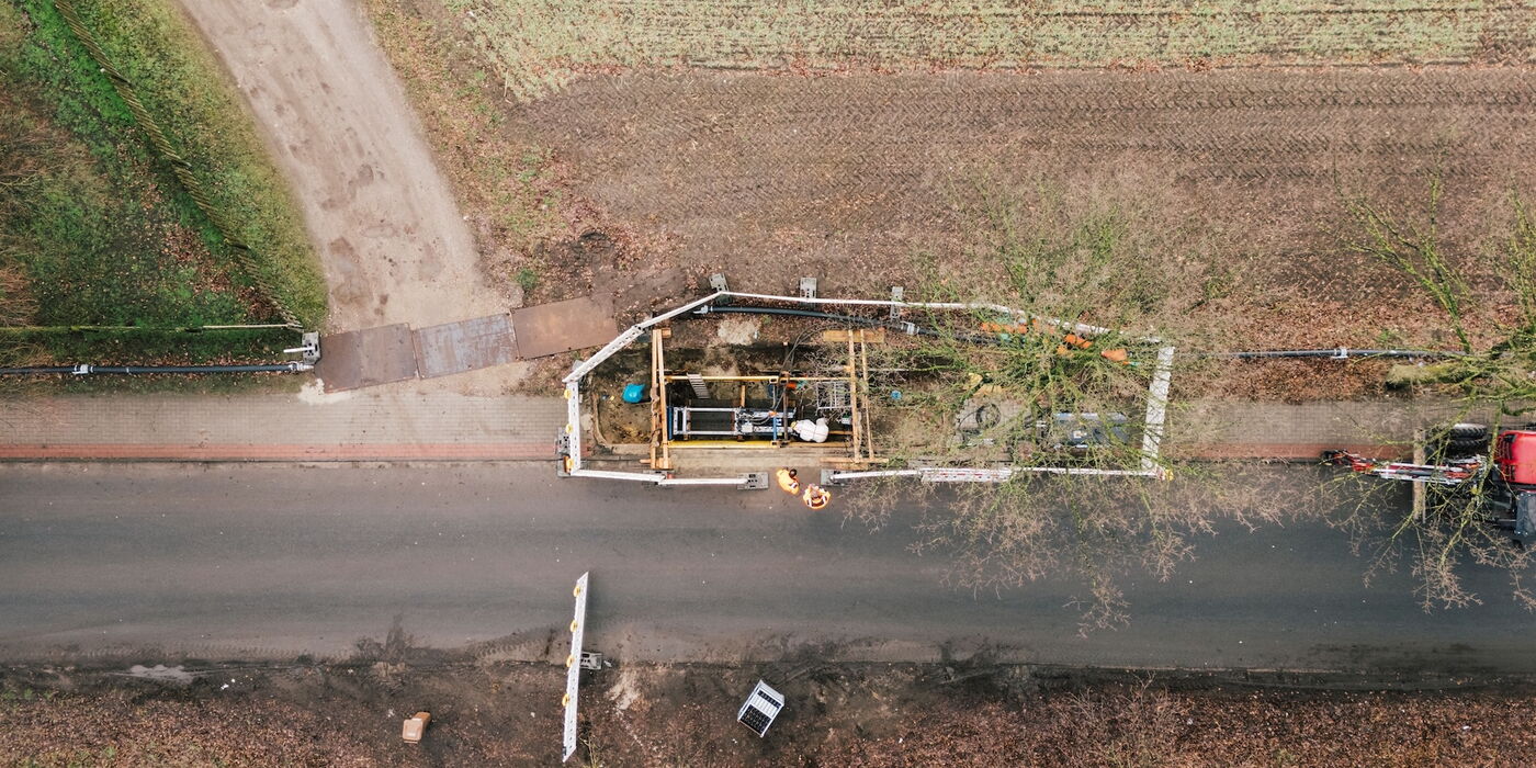 Baugrube für Berstlining