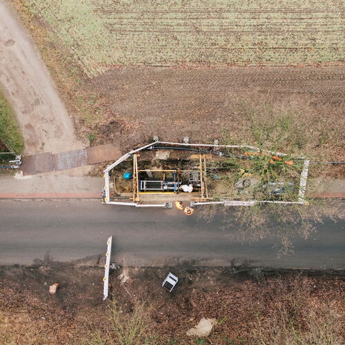 Baugrube für Berstlining